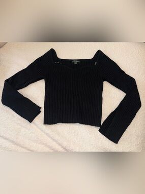 Ribbed Off-the-Shoulder Sweater